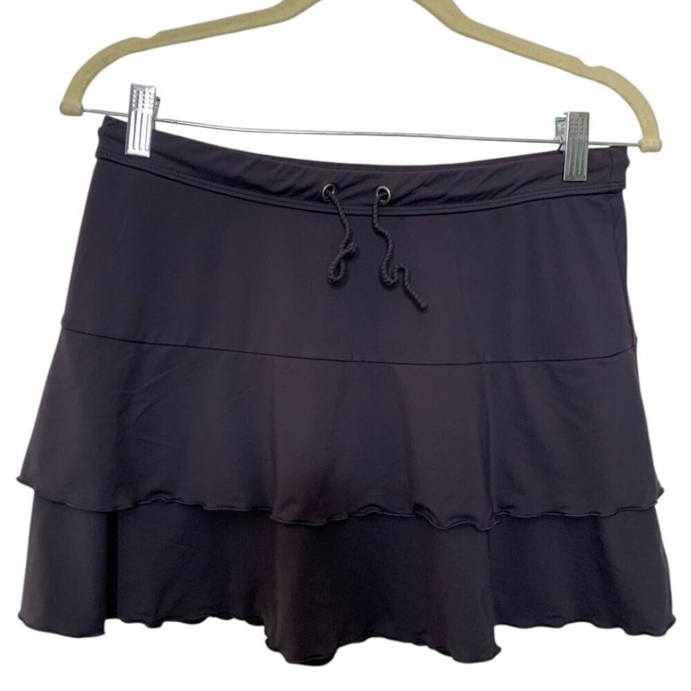 Athleta Black Tiered Ruffle Athletic Skirt Size Small